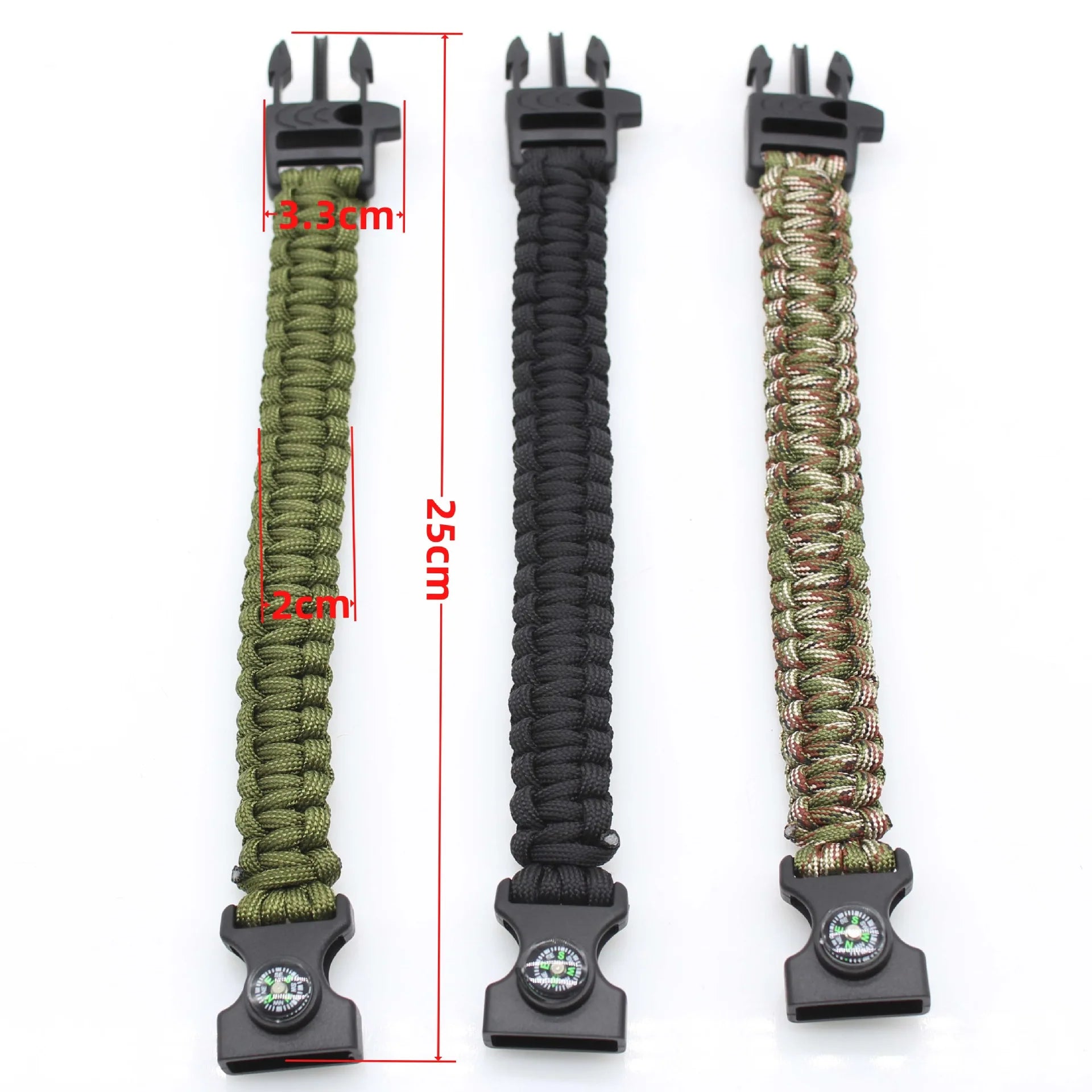 Paracord Bracelet - Multi-Functional Braided Bracelet, 7-Strand Paracord Outdoor Survival Emergency Wrist Cord/Bracelet