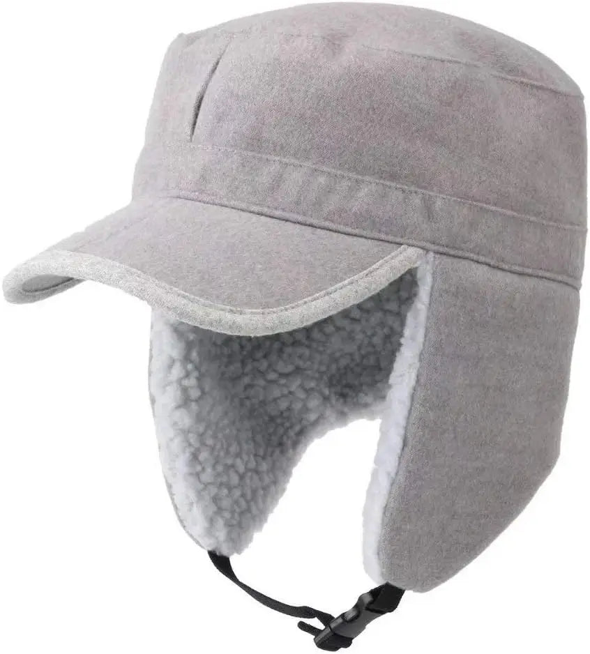 Men’s Winter Trapper Bomber Hat – Warm Cotton Earflap Hat with Chin Strap | BasicSurvivalGear.com