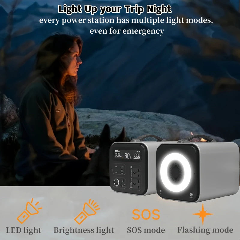 LiFePO4 Portable Power Station – 200W to 2600W Outdoor Emergency Generator