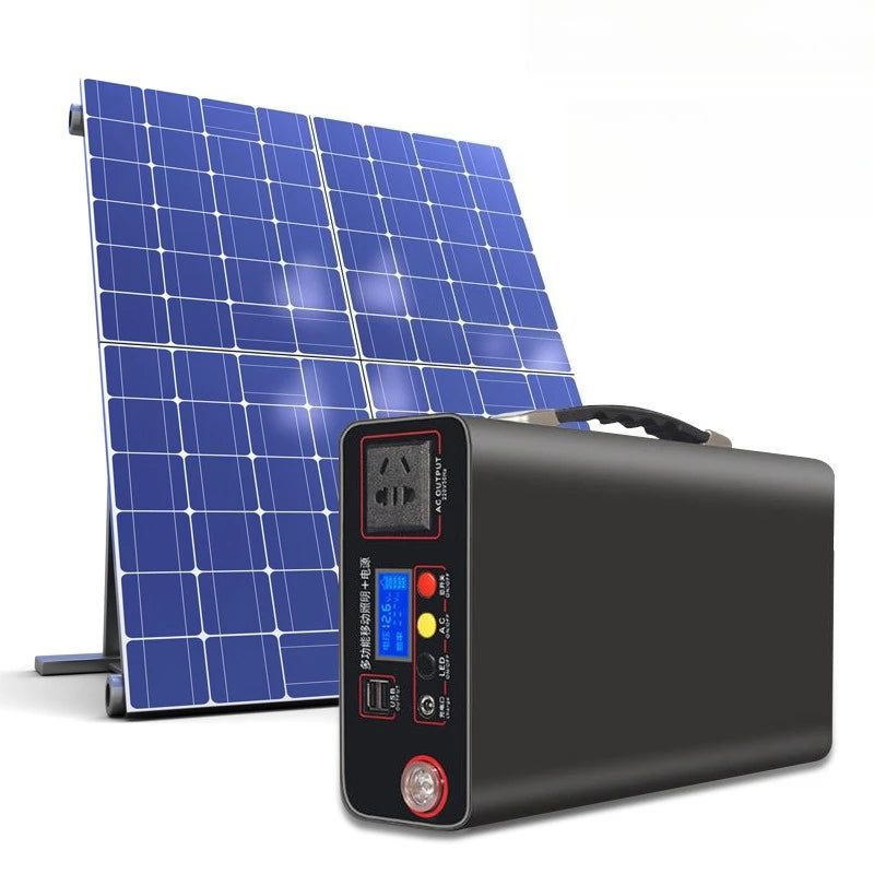 NEW 300W Portable Power Station 220V Solar Generator Outdoor Camping Emergency Mobile Power Bank 90000mAh LiFePO4 Backup Battery