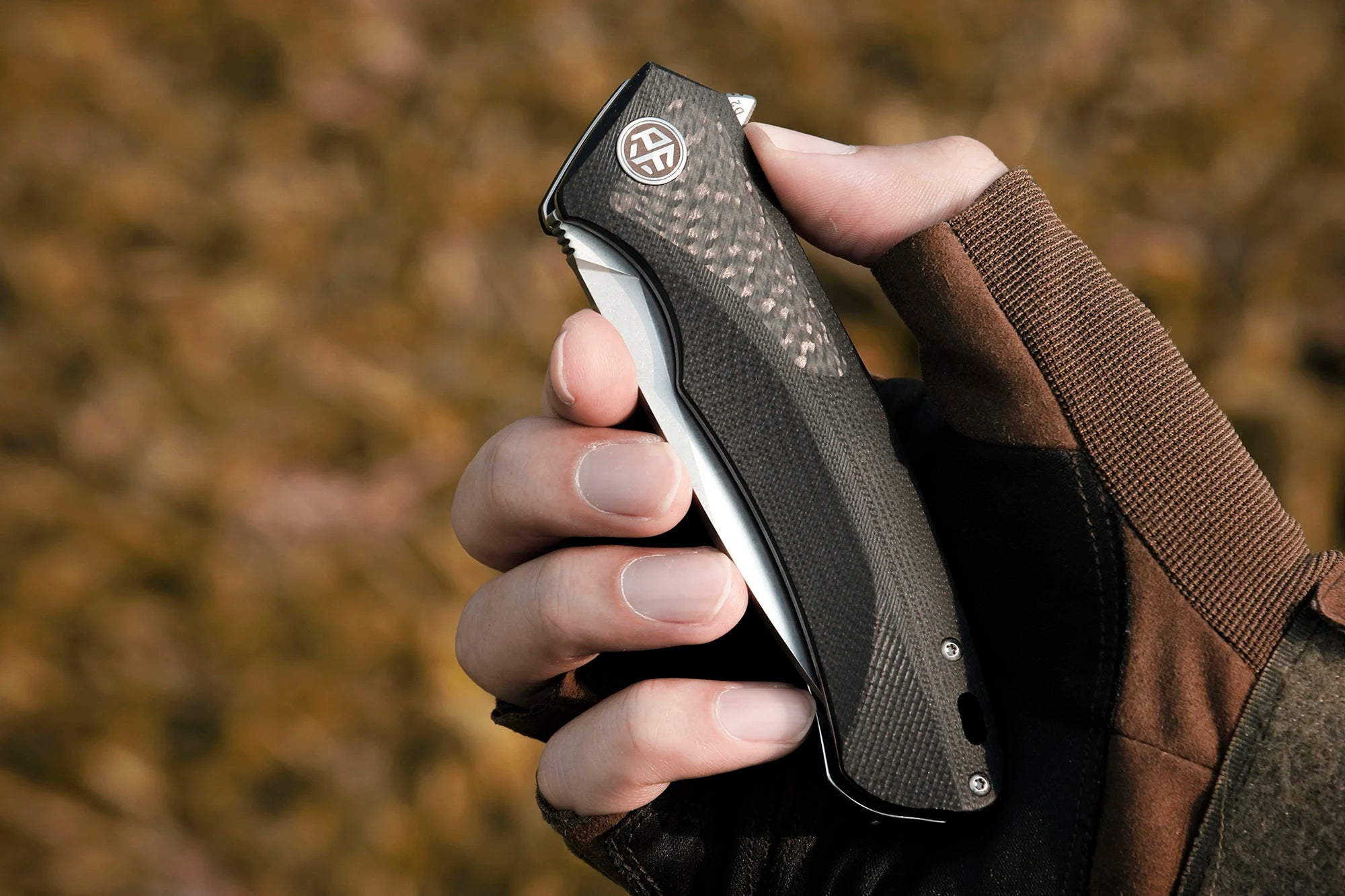 Petrified Fish PF838 Folding Knife Jackknife D2 Steel Outdoor Camping Hunting Hiking EDC Tool Ball Bearing G10 Handle Knives - BSG