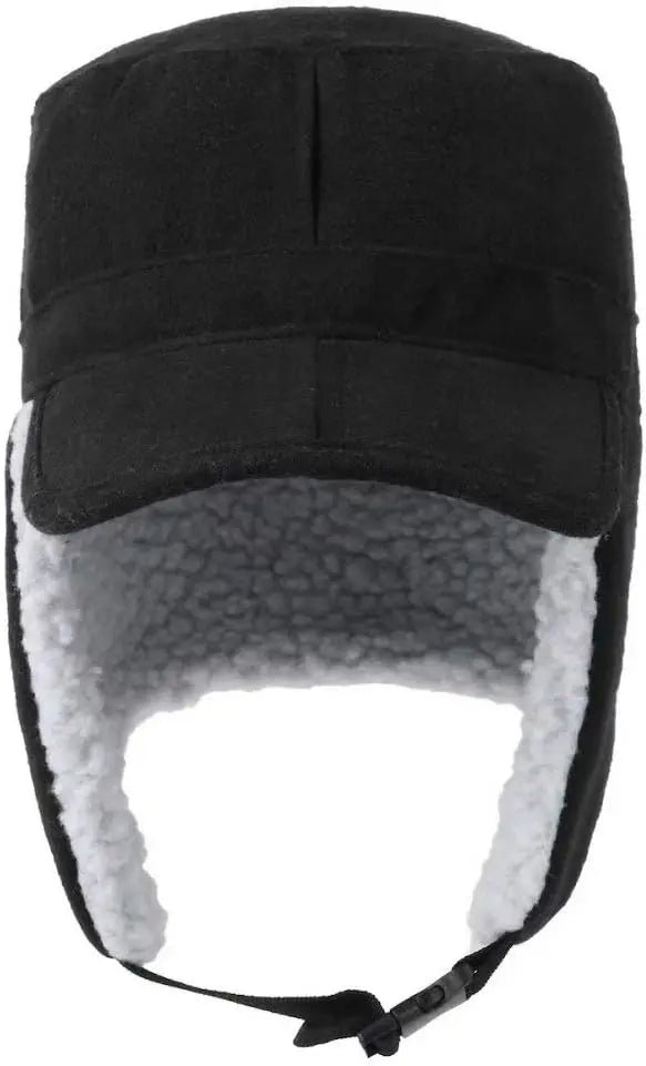 Men’s Winter Trapper Bomber Hat – Warm Cotton Earflap Hat with Chin Strap | BasicSurvivalGear.com