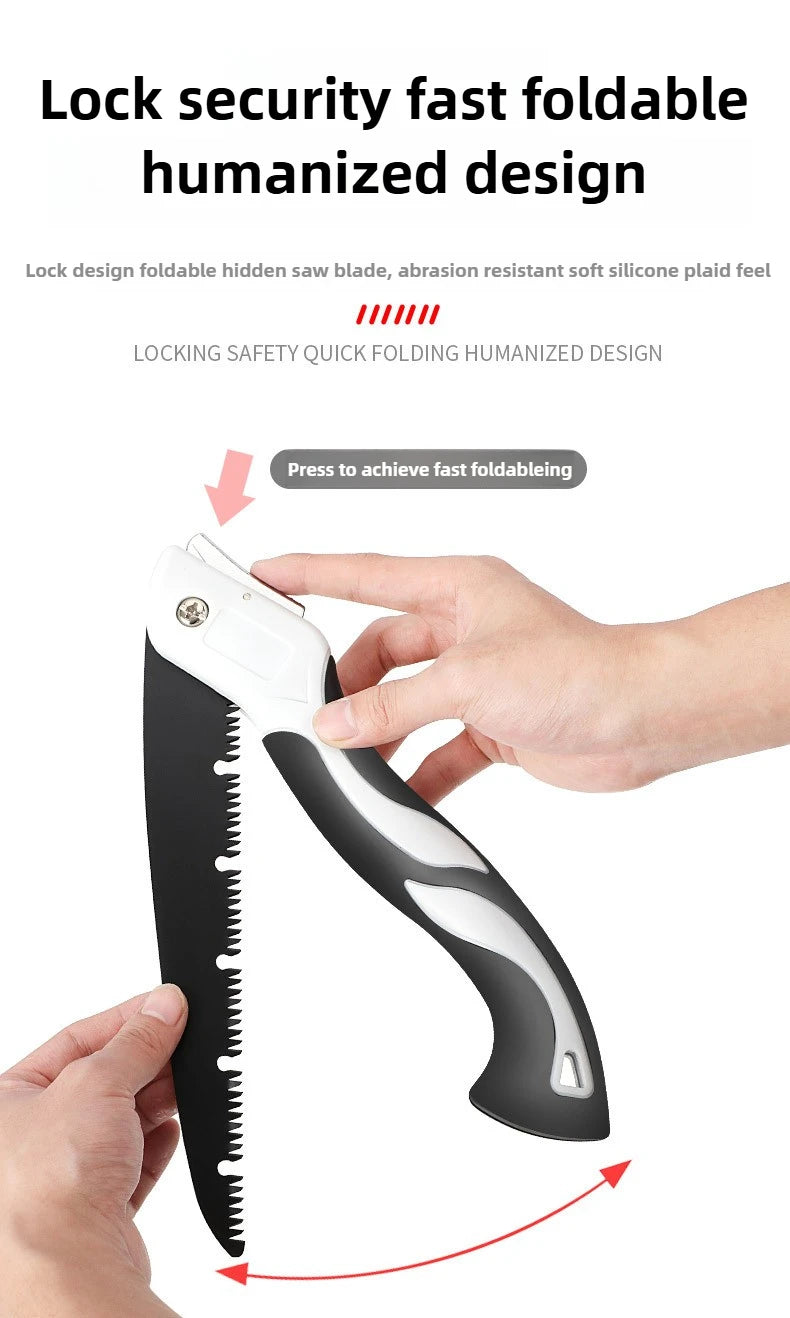 OUDISI 180mm Folding Saw – High Carbon Steel, Fine-Tooth Outdoor Cutting Tool | BasicSurvivalGear.com