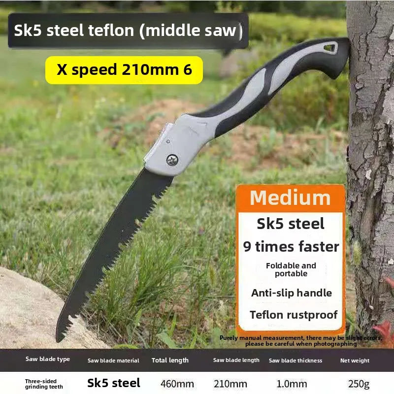OUDISI 180mm Folding Saw – High Carbon Steel, Fine-Tooth Outdoor Cutting Tool | BasicSurvivalGear.com