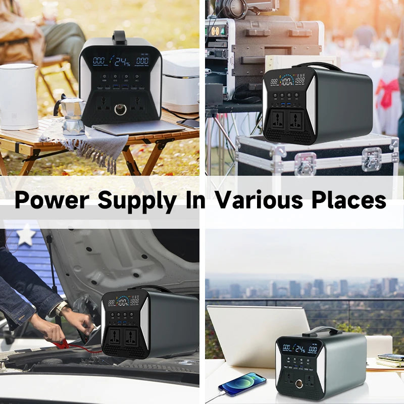 LiFePO4 Portable Power Station – 200W to 2600W Outdoor Emergency Generator