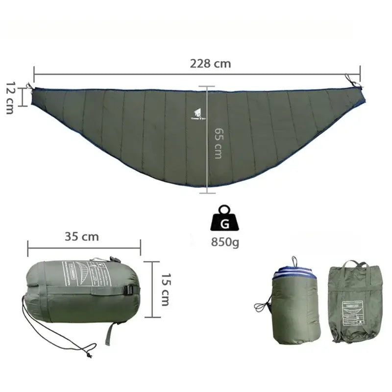 Ultralight Hammock Underquilt – Portable Winter Sleeping Bag & Under Quilt Blanket | BasicSurvivalGear.com