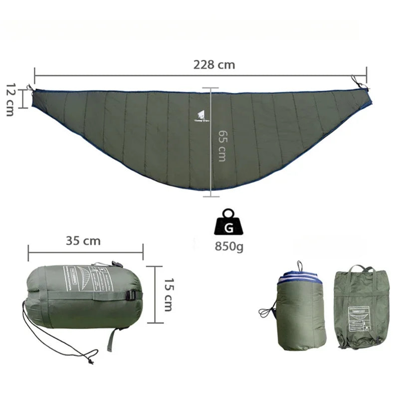 Ultralight Hammock Underquilt – Portable Winter Sleeping Bag & Under Quilt Blanket | BasicSurvivalGear.com