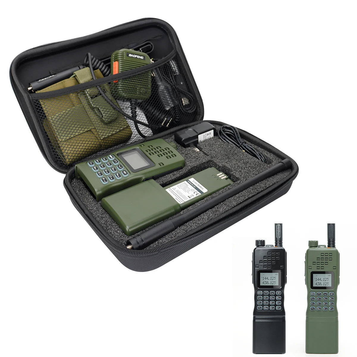 Walkie-talkie Baofeng AR-152 de 15 W, potente radio bidireccional CB, batería de 12000 mAh, transceptor táctico de largo alcance AN PRC-152 de doble banda