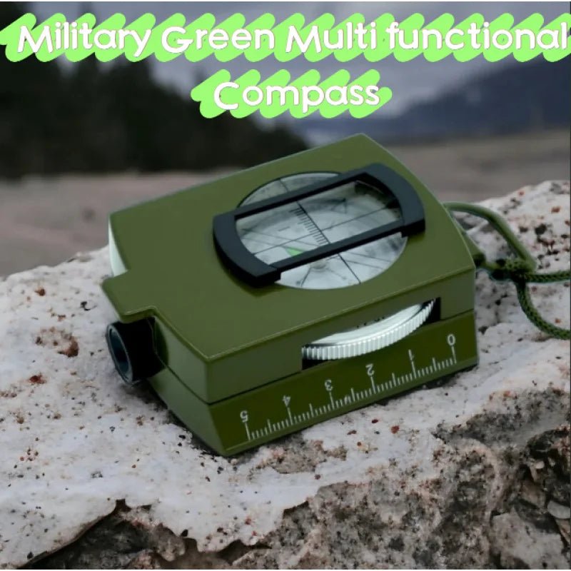 High Precision Compass Professional Outdoor Camping Multifunctional Military Green Precise Geological Tactical Compass - BSG