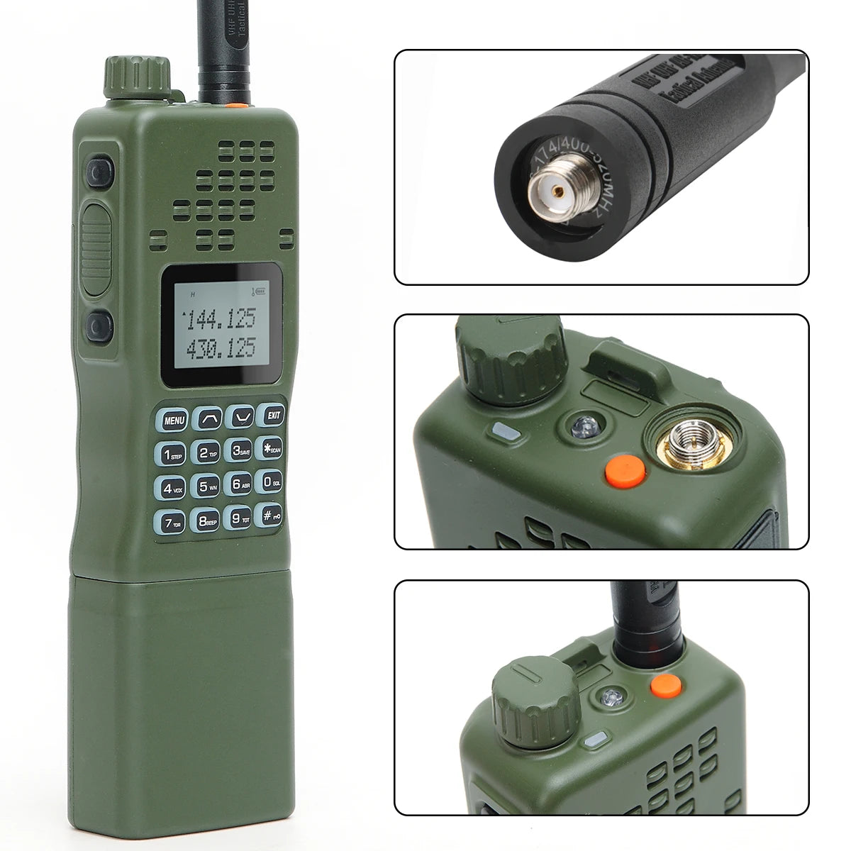 Walkie-talkie Baofeng AR-152 de 15 W, potente radio bidireccional CB, batería de 12000 mAh, transceptor táctico de largo alcance AN PRC-152 de doble banda