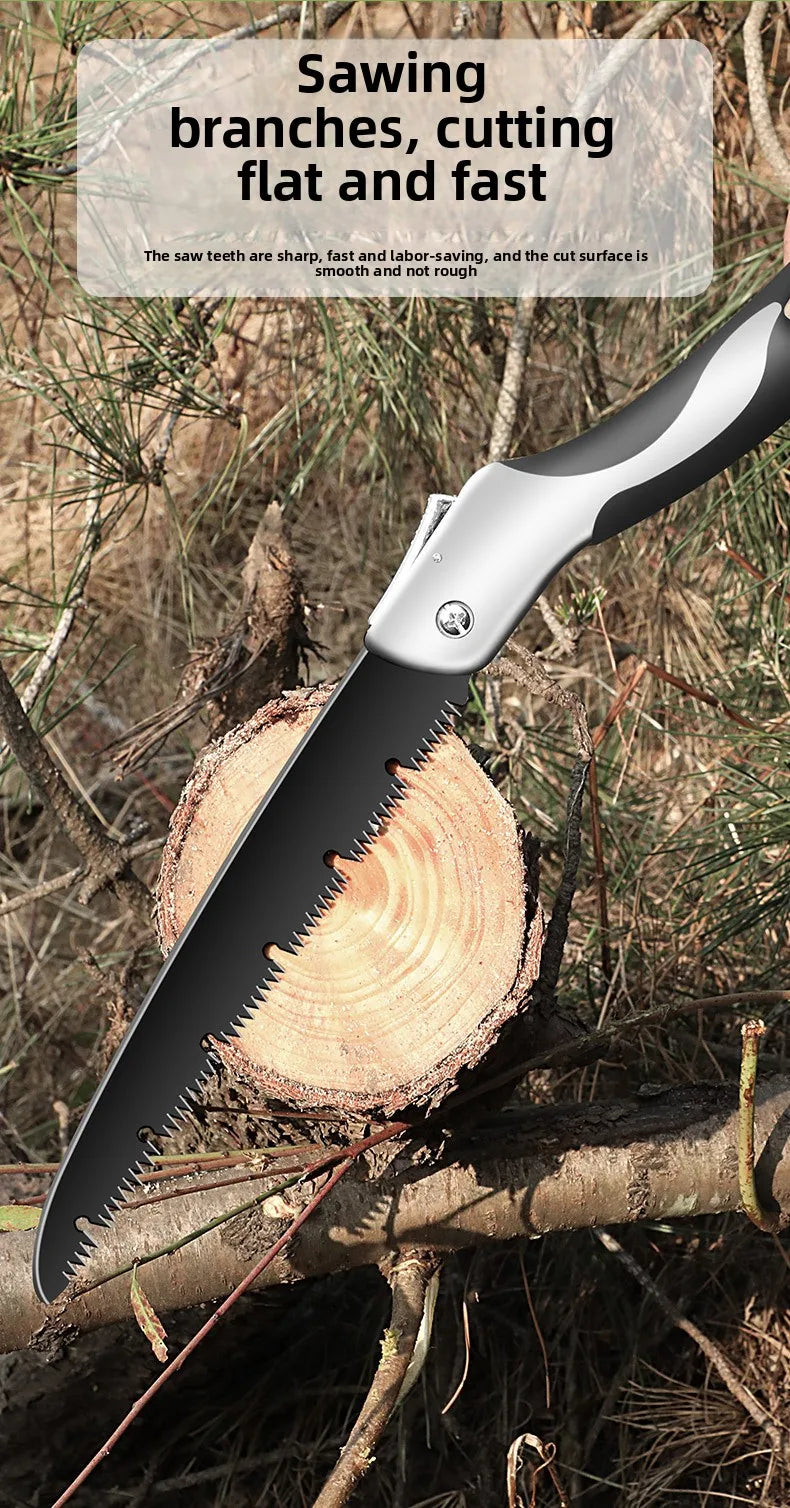 OUDISI 180mm Folding Saw – High Carbon Steel, Fine-Tooth Outdoor Cutting Tool | BasicSurvivalGear.com
