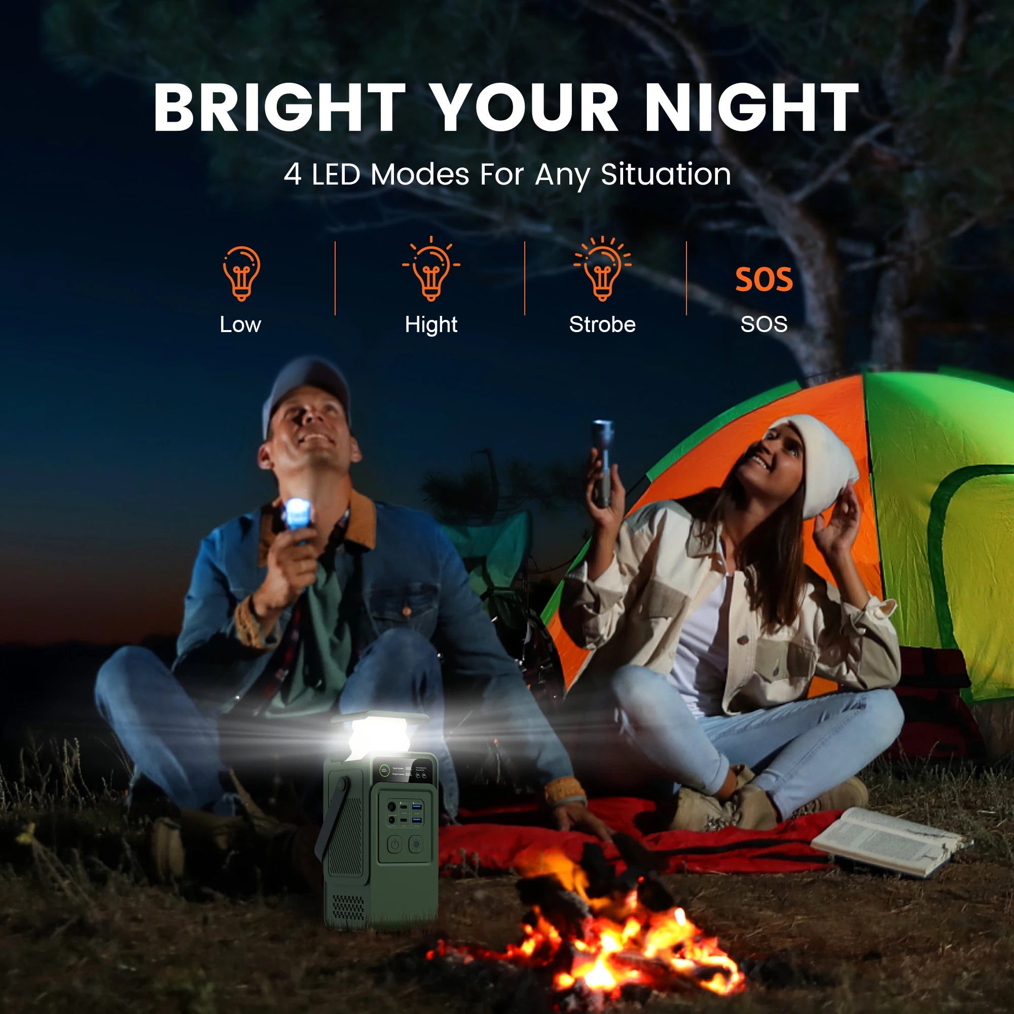 CTOLITY AP200L 192WH Portable Power Station PowerBank 200W 60000mAh LiFePo4 Batteries Solar Generator Camping Backup Power