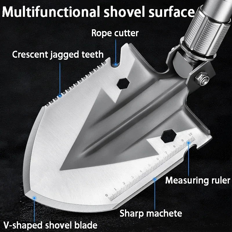 Multifunctional Folding Shovel Outdoor Vehicle Mounted Engineer Shovels Tourism Camping Survival Spade Garden Hand Tools