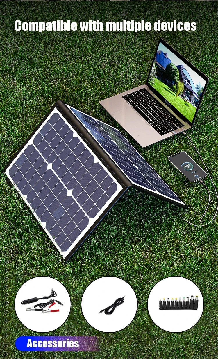 1000W Solar Panel Kit Complete Camping Foldable Solar Power Station Portable Generator Charger 18V for Car Boat Caravan Camp