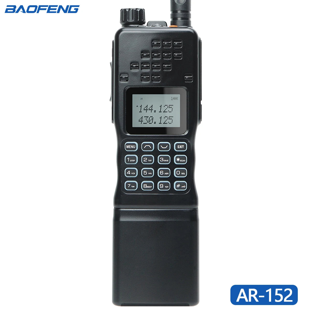 Walkie-talkie Baofeng AR-152 de 15 W, potente radio bidireccional CB, batería de 12000 mAh, transceptor táctico de largo alcance AN PRC-152 de doble banda