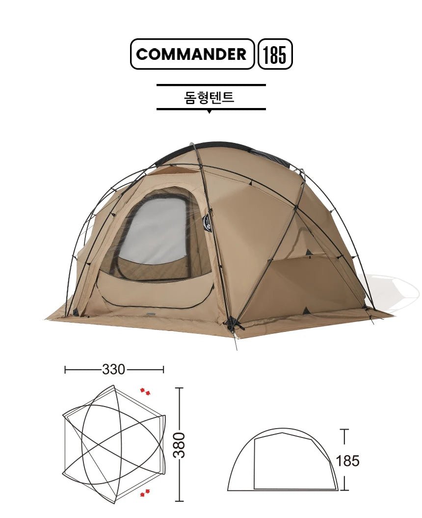 MOBI GARDEN Camping Tent Commander Dome Tent Shelter Waterproof Windproof Ultra - light 70D Nylon 160/185/245CM - BSG