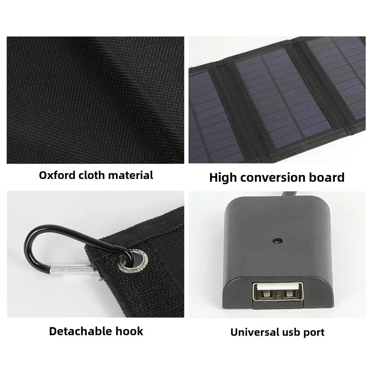 25W-100W  Foldable Waterproof USB Solar Charger  for Cell Phone Tablet Portable Outdoor Camping Emergency Power Supply EESBAO