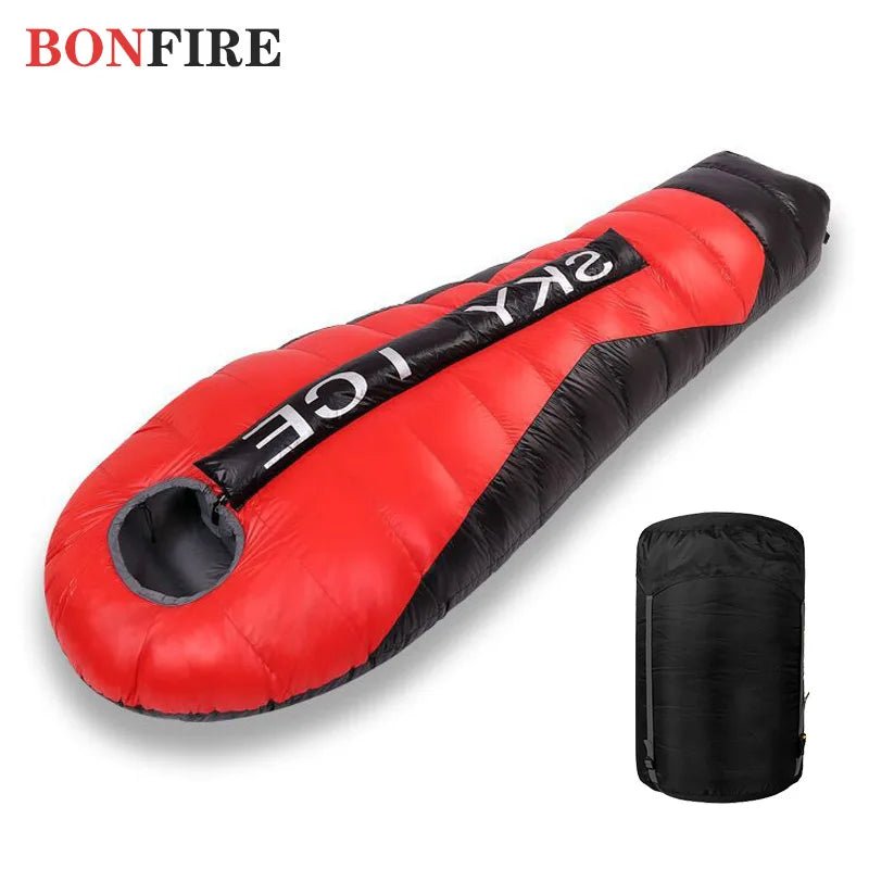 Portable Winter Down Dleeping Bags Ultralight Outdoor Waterproof Warm Goose Down mummy Sleeping Bag For Hiking Camping Equipment - BSG