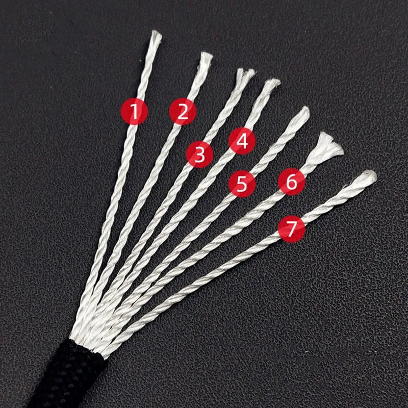 7 Cores 550 Paracord Cord 5 15 30 M Dia.4mm For Outdoor Camping Survival Lanyard Parachute Rope Hiking Tent Accessories - BSG