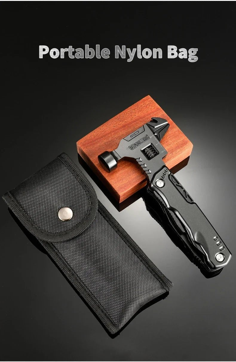 New Multifunctional Wrench Hammer Knife Pliers Outdoor Camping Survival Tool Labor Saving Tool Stainless Steel Multi - tool Knife - BSG