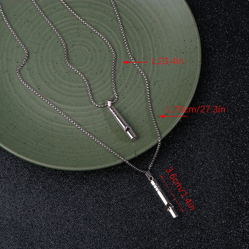 Emergency Survival Whistle – Loud Portable Whistle Keychain & Necklace