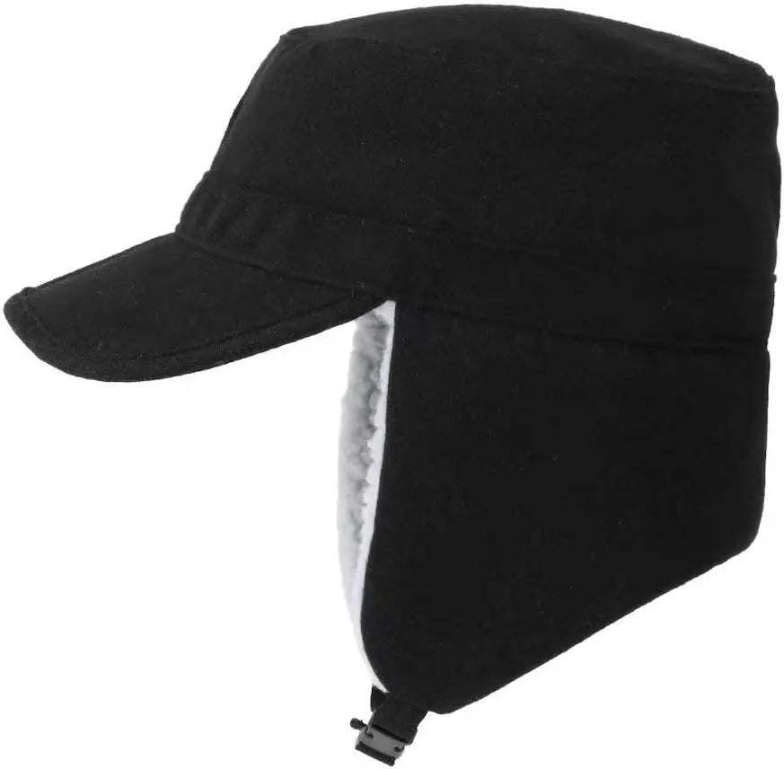 Men’s Winter Trapper Bomber Hat – Warm Cotton Earflap Hat with Chin Strap | BasicSurvivalGear.com