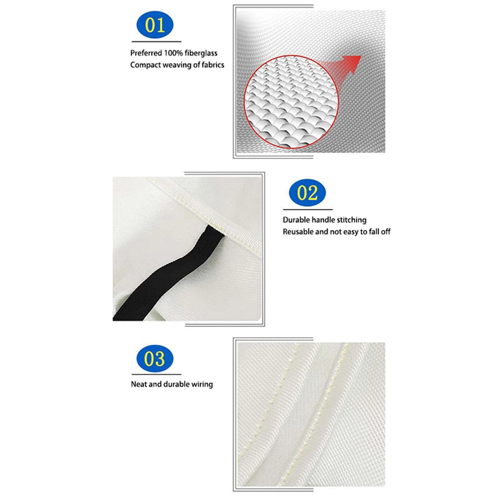 Portable Fire Blanket Fire Flame Retardant Emergency Survival Fire Shelter Safety Cover Fire Extinguisher Reusable Fireproof Mat