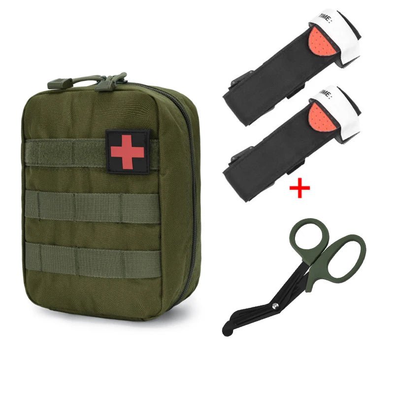 First Aid Kit Tourniquet Molle Survival Set Pouch Nursing Holder Medical Gear Scissors Bag Outdoor spinning Equipment - BSG