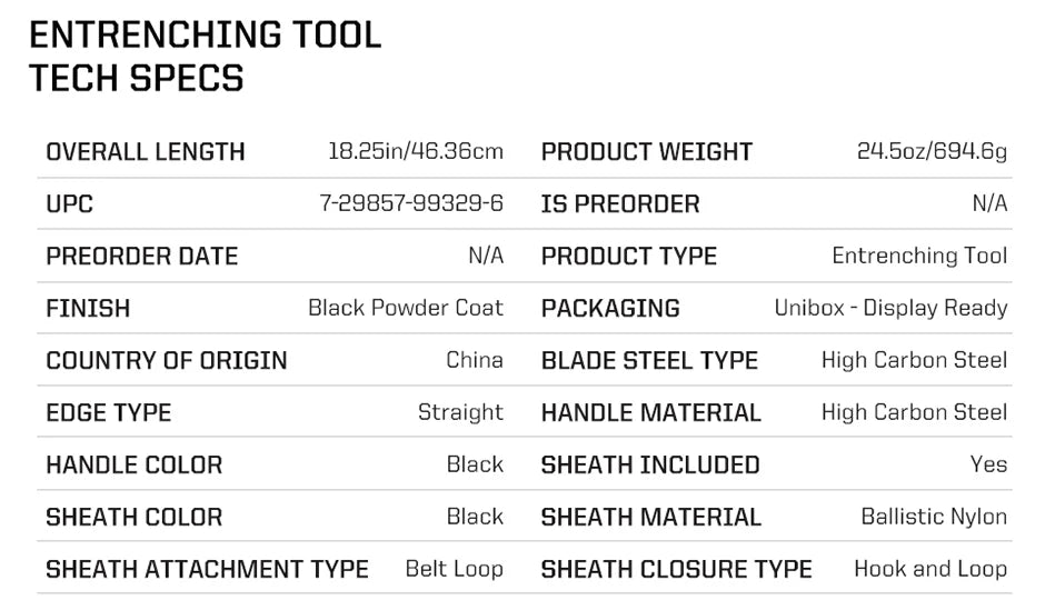 SOG Folding Shovel, Outdoor Camping Supplies, 18.25 Inch Folding Survival Shovel with Saw Edge and Tactical Shovel Carry Case