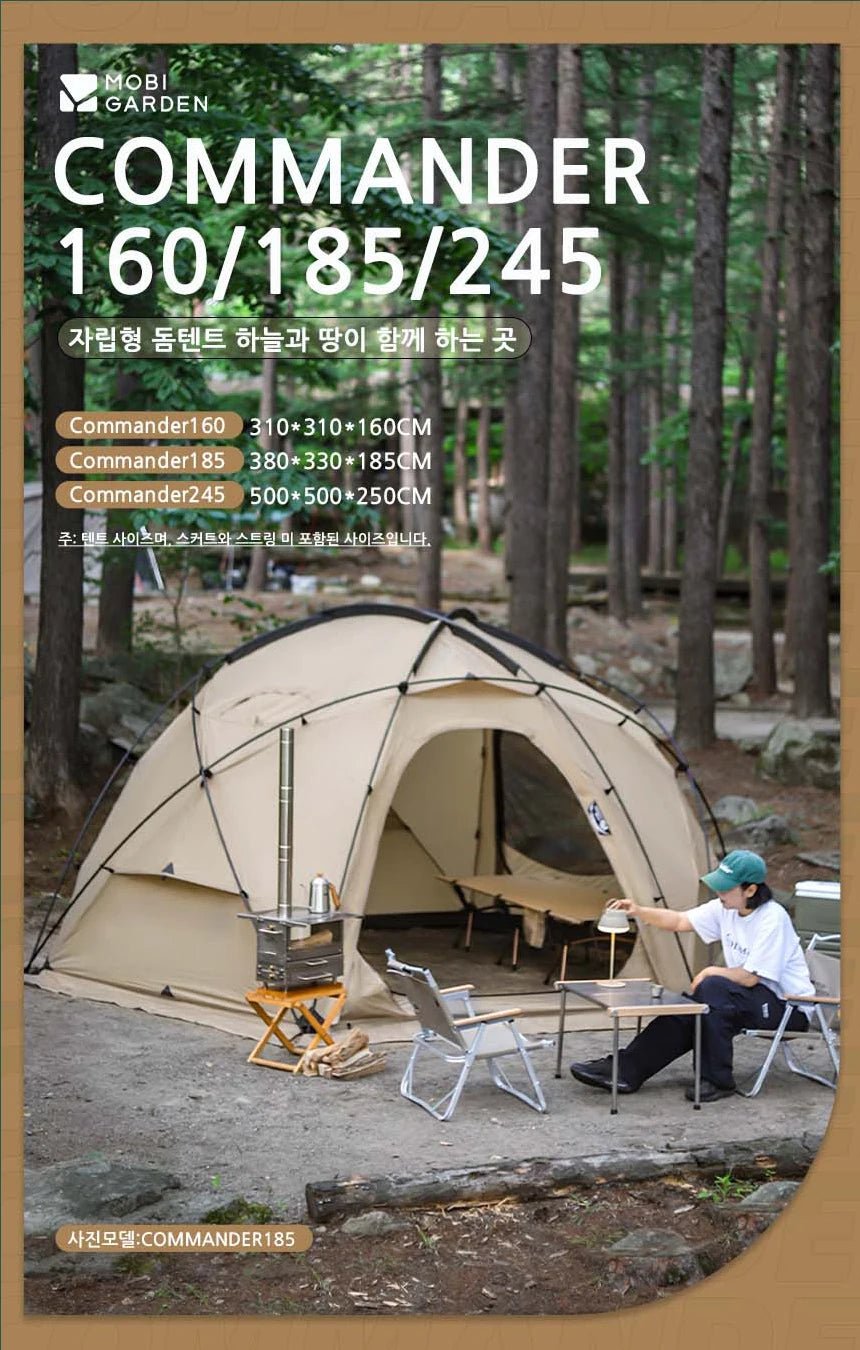 MOBI GARDEN Camping Tent Commander Dome Tent Shelter Waterproof Windproof Ultra - light 70D Nylon 160/185/245CM - BSG