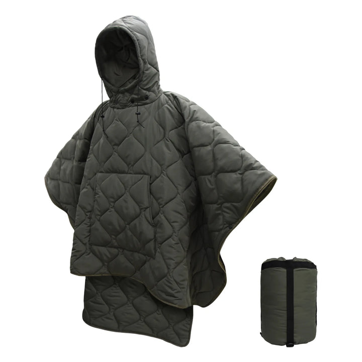 3-Season Waterproof Cotton Sleeping Bag – Multi-Use Poncho, Blanket & Outdoor Mat | BasicSurvivalGear.com