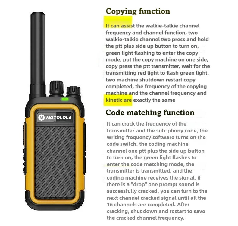 MOTOROLA F2 Long-Range UHF Two-Way Walkie Talkie
