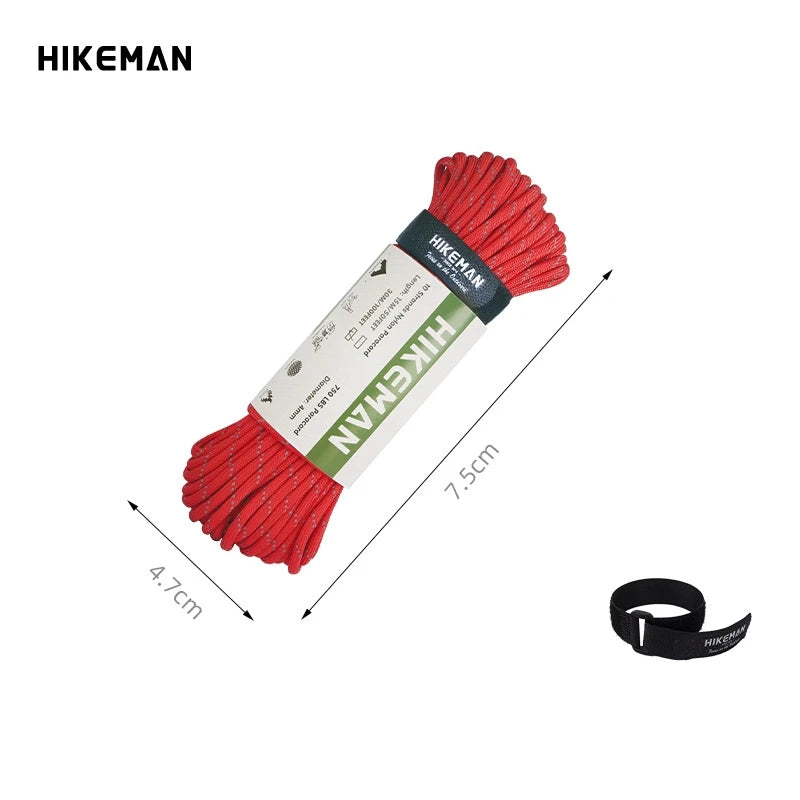 10-Core 750 LBS Paracord 15 M Dia.4mm Reflective Nylon Paracord DIY Rope Outdoor Camping Tent Accessories