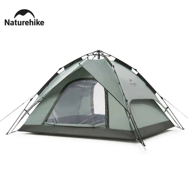 Naturehike Camping Automatic Tent One Touch Waterproof Roof Top Tents Double Door 3 Person Tent Outdoor Beach Fish Shelter Tent - BSG