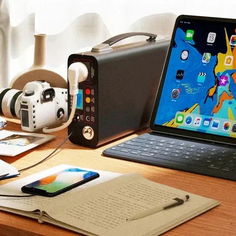 NEW 300W Portable Power Station 220V Solar Generator Outdoor Camping Emergency Mobile Power Bank 90000mAh LiFePO4 Backup Battery