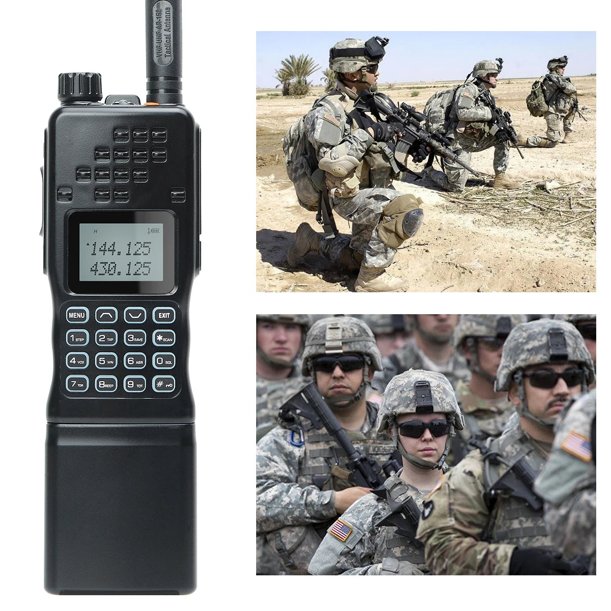 Walkie-talkie Baofeng AR-152 de 15 W, potente radio bidireccional CB, batería de 12000 mAh, transceptor táctico de largo alcance AN PRC-152 de doble banda