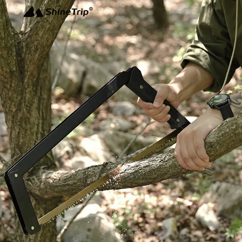 Quick-Folding Camping Hand Saw – High-Manganese Steel Blade with Aluminum Handle