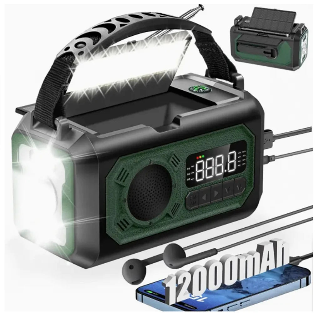 Portable AM/FM Emergency Radio – Battery-Powered Compact Radio for Home, Travel & Preparedness