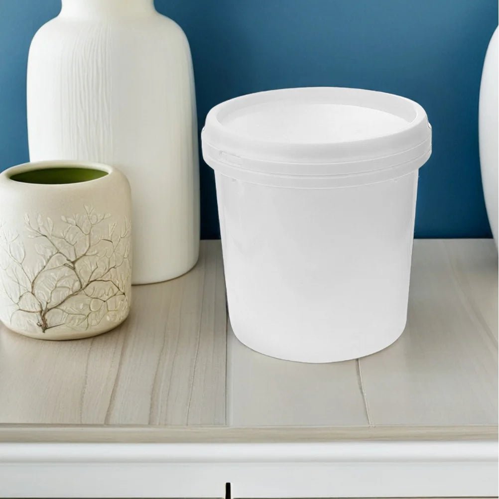 3pcs Food Grade Plastic Buckets With Lids Thickened Leakproof Storage Buckets For Kitchen Camping Fishing Cleaning Heavy Duty - BSG