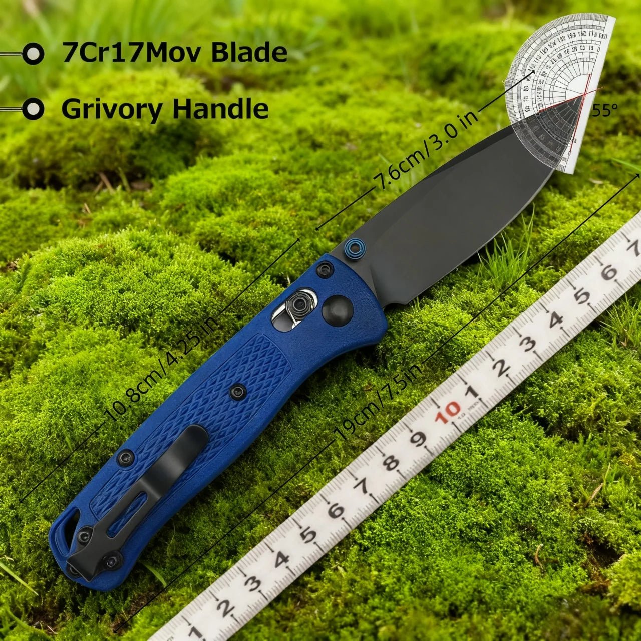 Nylon handle S30V Kobelco quick - opening folding knife, lightweight EDC high hardness rust - proof, multifunctional, gift - BSG