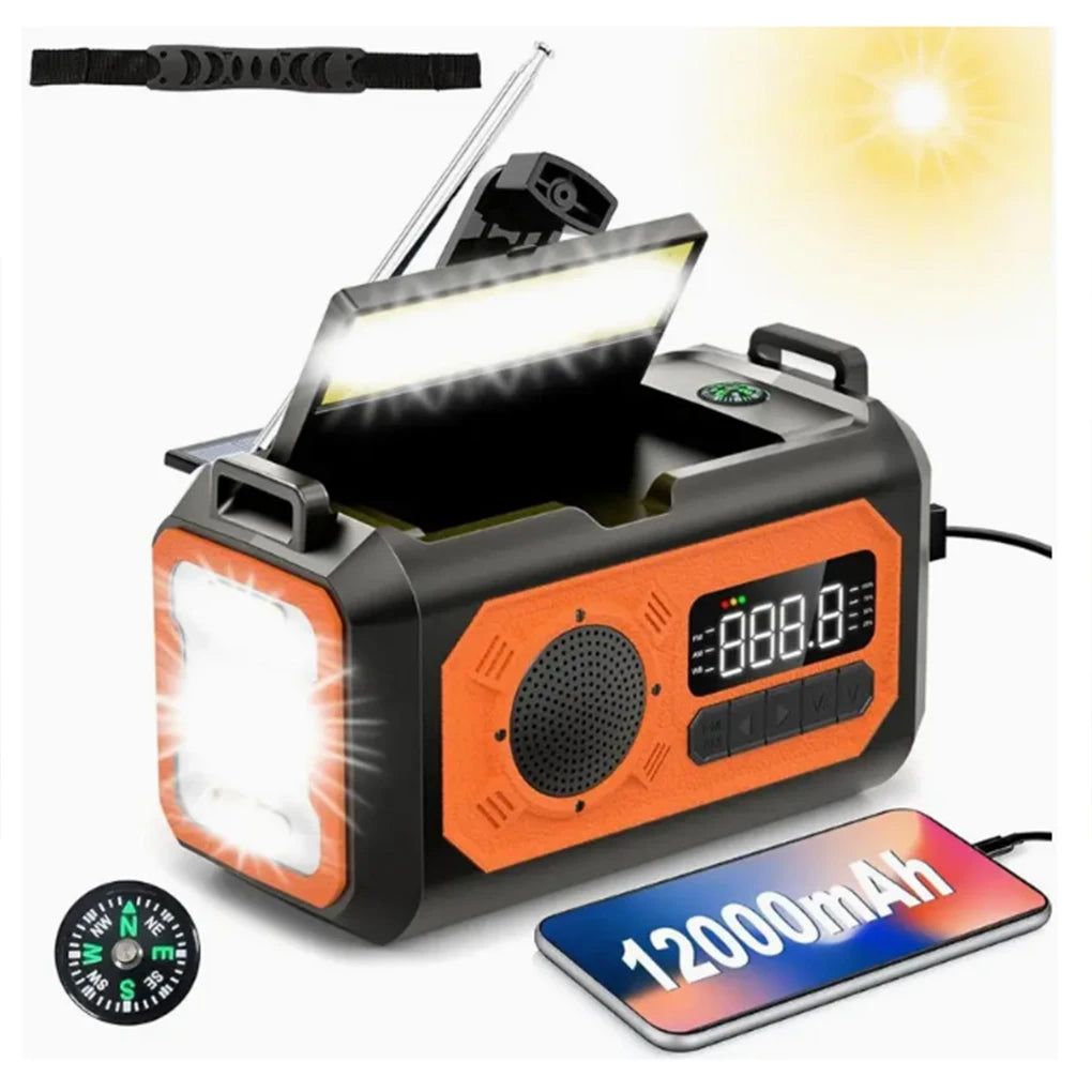 Portable AM/FM Emergency Radio – Battery-Powered Compact Radio for Home, Travel & Preparedness