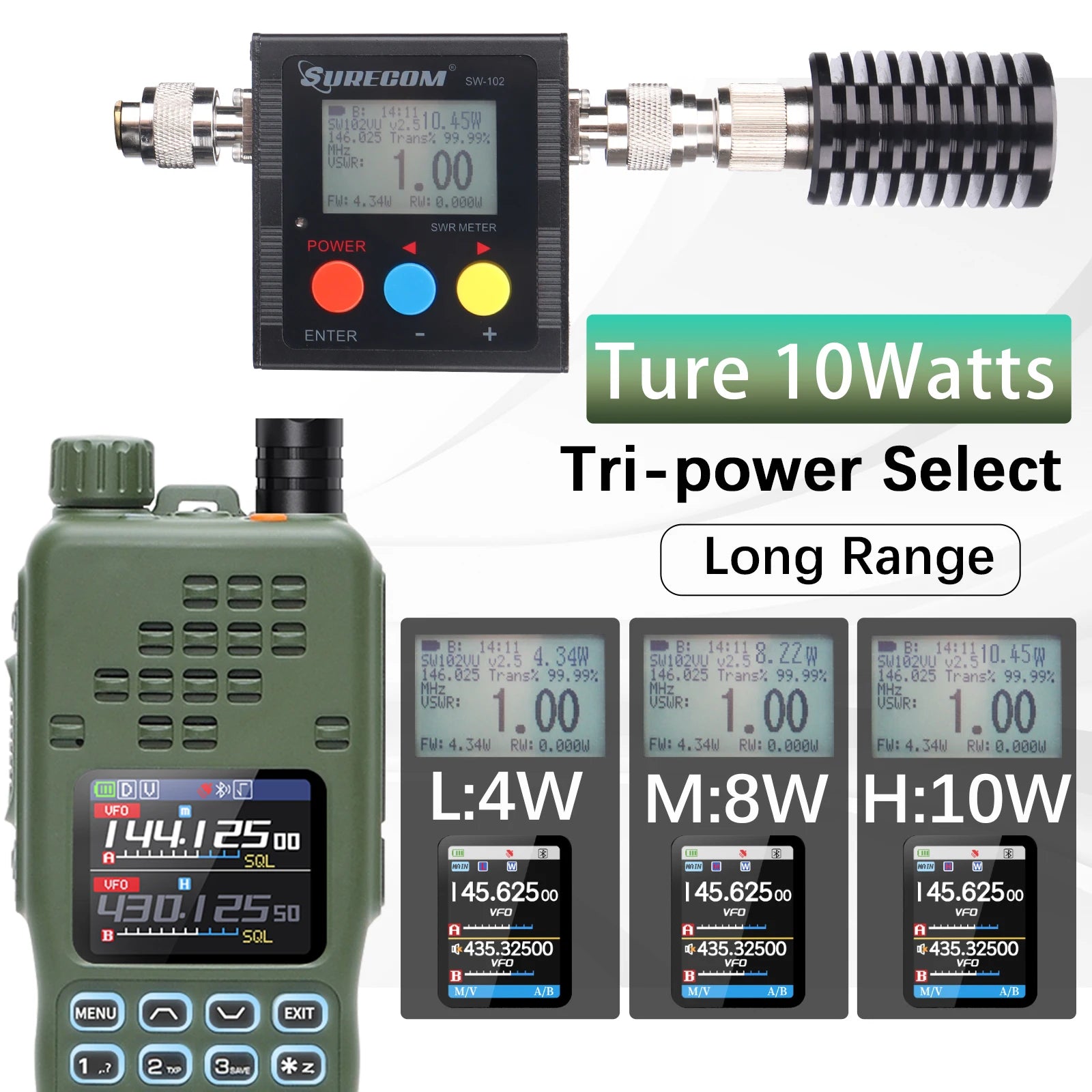 Walkie-talkie Baofeng AR-152 de 15 W, potente radio bidireccional CB, batería de 12000 mAh, transceptor táctico de largo alcance AN PRC-152 de doble banda