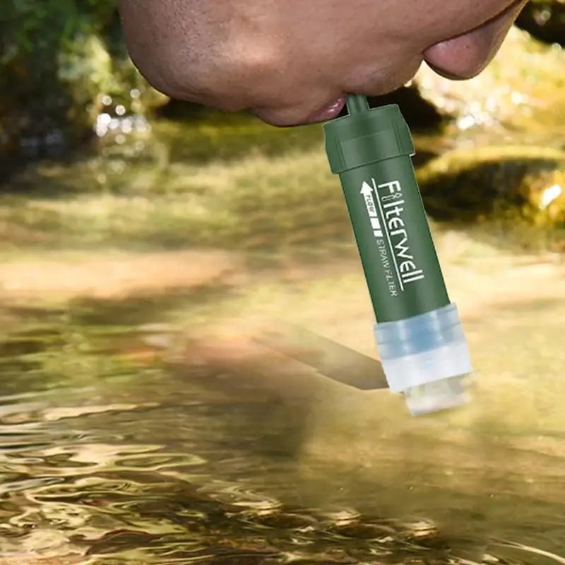 Mini Emergency Survival Water Filter Straw Portable Osmose Life Straw for Camping Personal Water Purification - BSG
