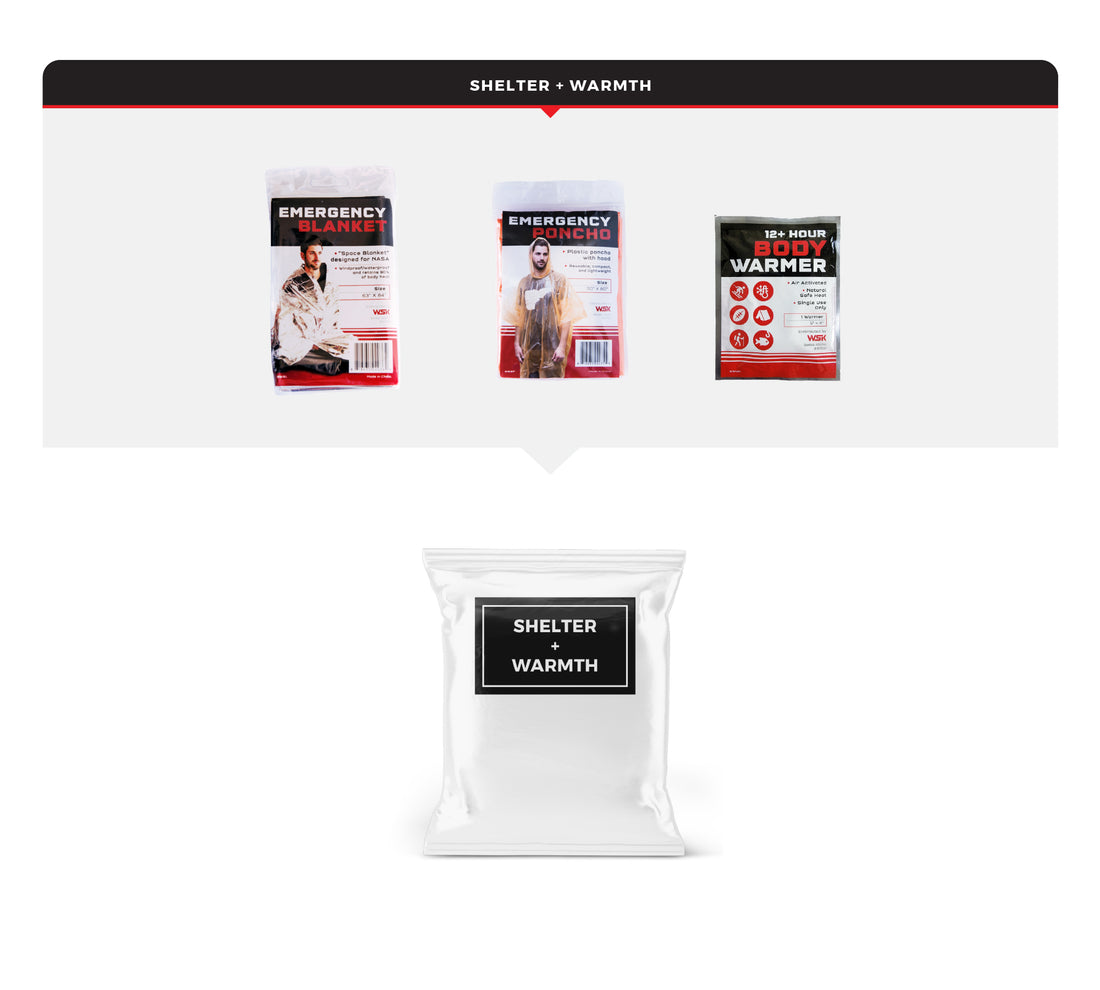 6 Person Necessity Survival Kit, Rolling Bag