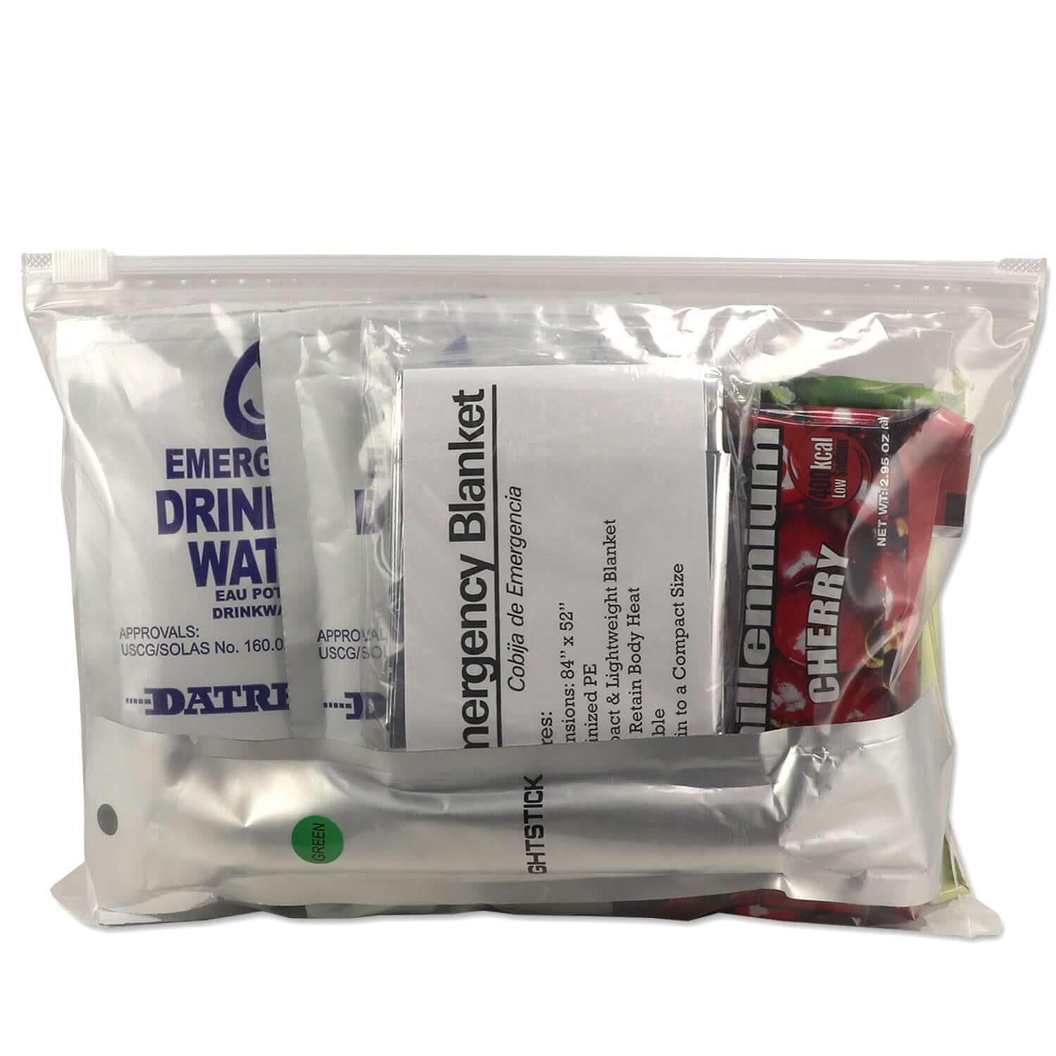 Fast Grab Kit 1 Day Quick Grab Kit in Resealable Bag – Basic Survival Gear