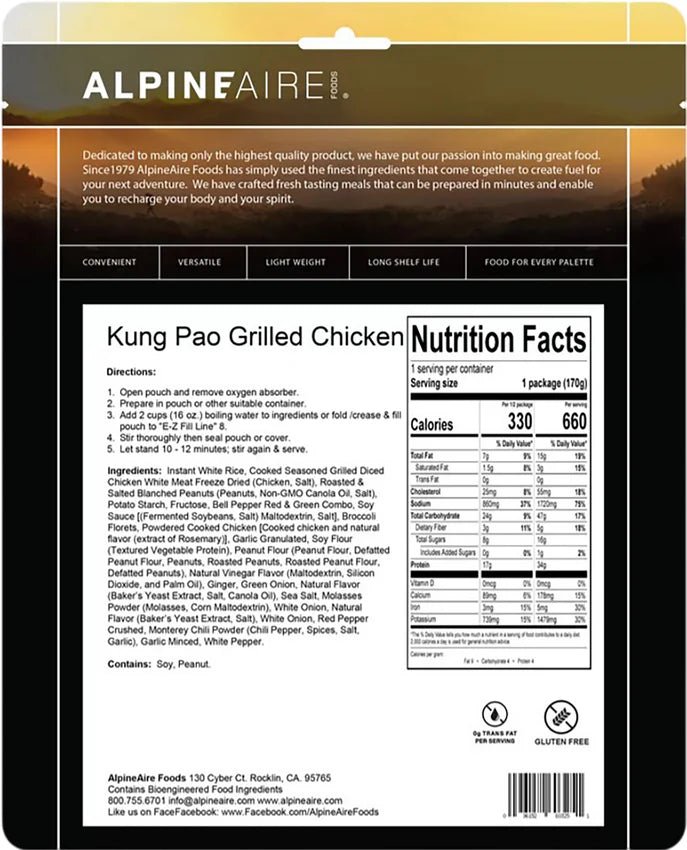 Kung Pao Grilled Chicken – Cook - in - Pouch (12 Pack) - BSG