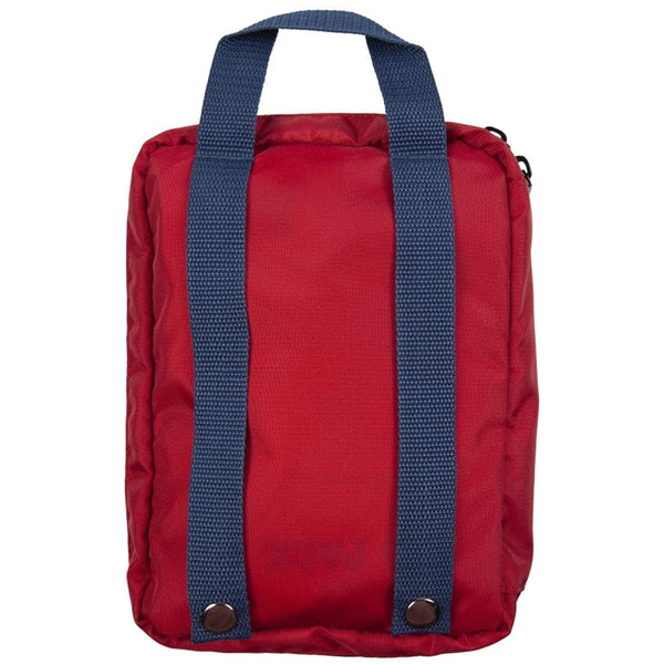 First aid kit attached to backpack for hiking/camping use