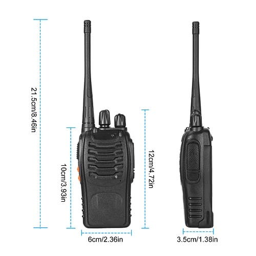 Channel knob, volume and side PTT buttons on BF-888S radio
