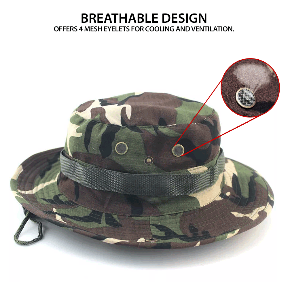 Military Wide - Brim Boonie Bucket Hat – Ripstop, Vented (XG - BH1) - BSG