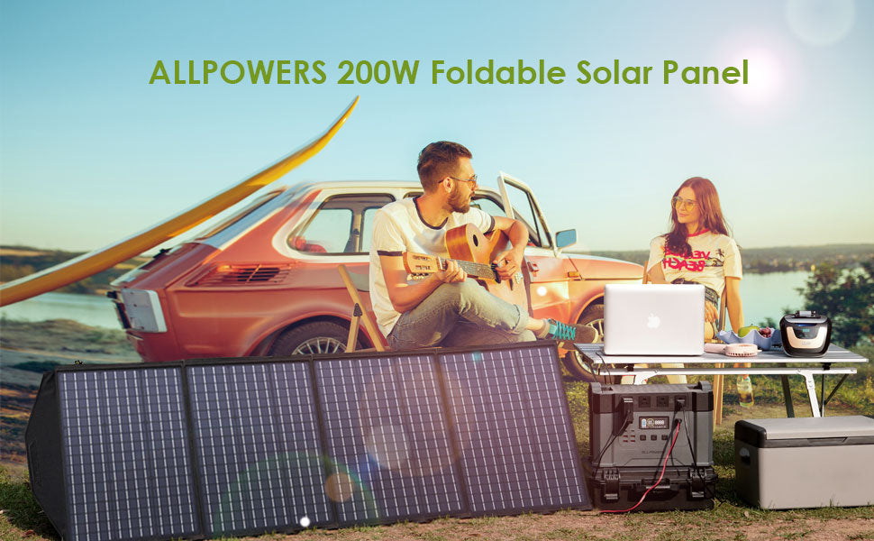 Generador solar ALLPOWERS R600 con panel solar (opcional), estación de energía portátil LiFePO4 de 600 W y 299 Wh con cargador solar para campamento